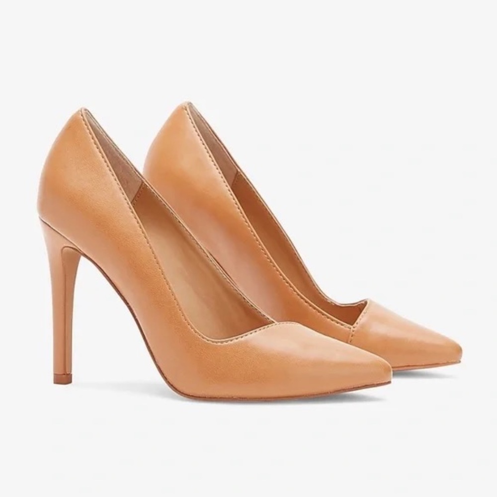Express | Asymmetrical Tan Pumps | Size 7